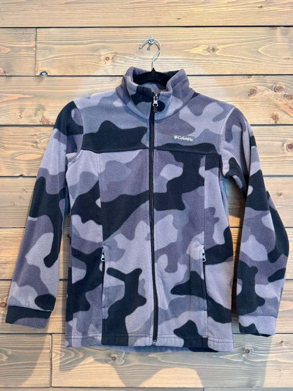 Columbia Youth Boys Zing III Fleece Full Zip Jacket Size M Camo
